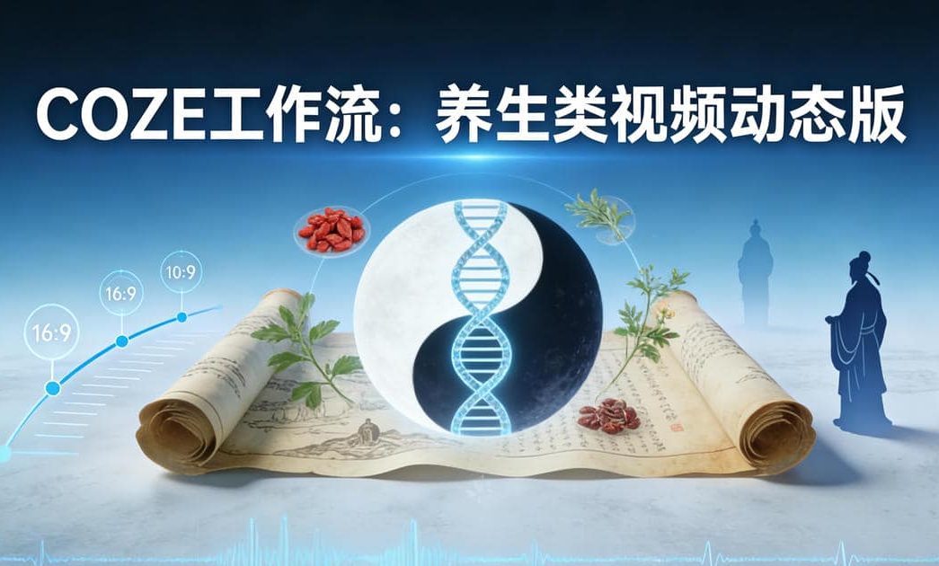 COZE工作流：养生类视频动态版