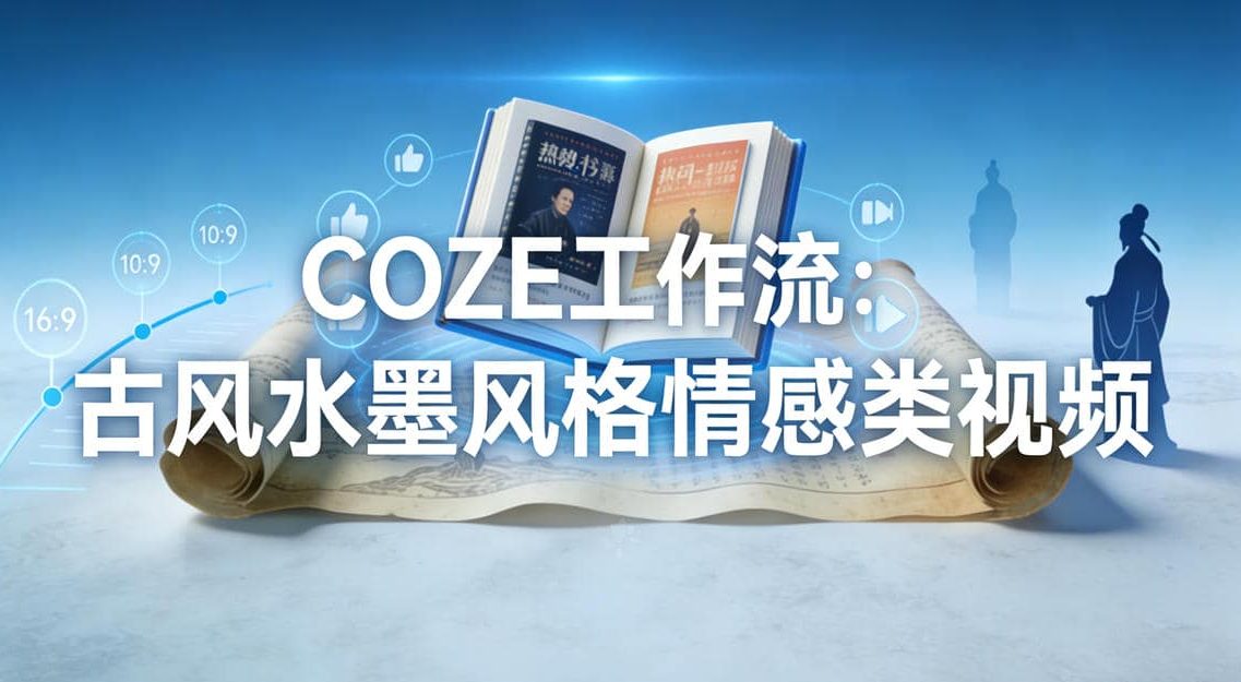 Coze工作流:古风水墨风格情感类视频