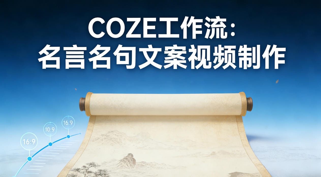 Coze工作流:名言名句文案视频制作
