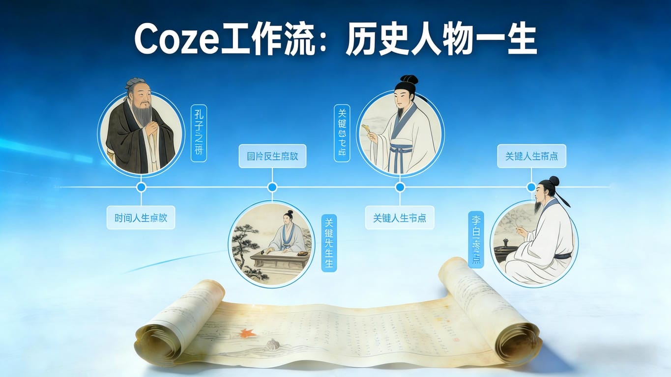 Coze工作流：历史人物一生
